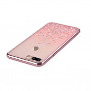 Comma Unique Polka 360 Case - поликарбонатов кейс за iPhone 8, iPhone 7 (с кристали Сваровски) (розово злато) 3