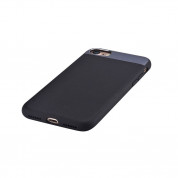 Comma Vivid Leather Case - кожен кейс за iPhone 8 Plus, iPhone 7 Plus (черен) 2