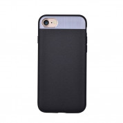 Comma Vivid Leather Case - кожен кейс за iPhone 8 Plus, iPhone 7 Plus (черен)