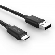 TeckNet TA502-Black 1M Nylon Braided 3.1 USB-A to USB-C Cable (black) 2
