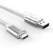 TeckNet TA502 Braided 3.1 USB-A to USB-C Cable - качествен плетен USB към USB-C кабел за устройства с USB-C порт (сребрист) 3