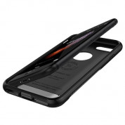Verus Carbon Fit Case Kickstand - висок клас хибриден удароустойчив кейс за iPhone 8, iPhone 7 (черен) 4