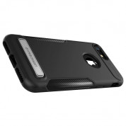 Verus Carbon Fit Case Kickstand - висок клас хибриден удароустойчив кейс за iPhone 8, iPhone 7 (черен) 2