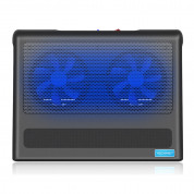 TeckNet N5 - охлаждаща ергономична поставка с 2 вентилаторa за Mac и преносими компютри (черен) 1