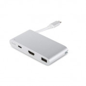 Moshi USB-C Multiport Adapter - USB-C хъб за свързване от USB-C към HDMI 4K, USB-C, USB-A (сребрист) 1
