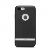 Moshi Napa Case - кожен кейс за iPhone 8 Plus, iPhone 7 Plus (черен)