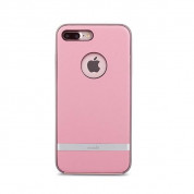 Moshi Napa Case - кожен кейс за iPhone 8 Plus, iPhone 7 Plus (розов)