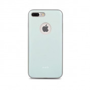 Moshi iGlaze Case - тънък удароустойчив хибриден кейс за iPhone 8 Plus, iPhone 7 Plus (син)