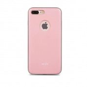 Moshi iGlaze Case - тънък удароустойчив хибриден кейс за iPhone 8 Plus, iPhone 7 Plus (розов)