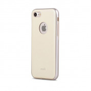 Moshi iGlaze Case - тънък удароустойчив хибриден кейс за iPhone SE (2022), iPhone SE (2020), iPhone 8, iPhone 7 (бледа роза) 7