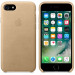 Apple iPhone Leather Case - оригинален кожен кейс (естествена кожа) за iPhone 8, iPhone 7 (светлокафяв) 5