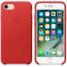 Apple iPhone Leather Case - оригинален кожен кейс (естествена кожа) за iPhone 8, iPhone 7 (червен) 4