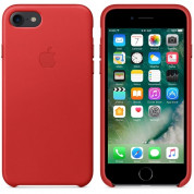 Apple iPhone Leather Case - оригинален кожен кейс (естествена кожа) за iPhone 8, iPhone 7 (червен) 2