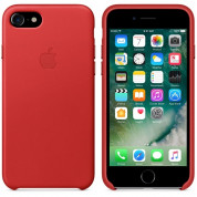 Apple iPhone Leather Case - оригинален кожен кейс (естествена кожа) за iPhone 8, iPhone 7 (червен) 5