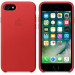 Apple iPhone Leather Case - оригинален кожен кейс (естествена кожа) за iPhone 8, iPhone 7 (червен) 6