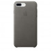 Apple iPhone Leather Case - оригинален кожен кейс (естествена кожа) за iPhone 8 Plus, iPhone 7 Plus (сив) 1