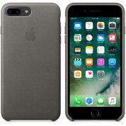 Apple iPhone Leather Case - оригинален кожен кейс (естествена кожа) за iPhone 8 Plus, iPhone 7 Plus (сив) 2