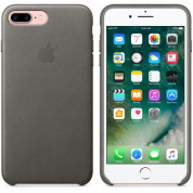 Apple iPhone Leather Case - оригинален кожен кейс (естествена кожа) за iPhone 8 Plus, iPhone 7 Plus (сив) 5