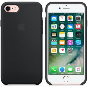 Apple Silicone Case - оригинален силиконов кейс за iPhone SE (2022), iPhone SE (2020), iPhone 8, iPhone 7 (черен) 6