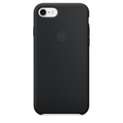 Apple Silicone Case - оригинален силиконов кейс за iPhone SE (2022), iPhone SE (2020), iPhone 8, iPhone 7 (черен)