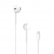 Apple Earpods with Lightning Connector - оригинални слушалки с управление на звука и микрофон за iPhone 14, iPhone 13, iPhone 12, iPhone 11, iPhone, X, iPhone 8, iPhone 7 (ритейл опаковка)