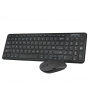 Tecknet Office Slim X600 2.4G  - комплект устойчива на течности клавиатура и безжична мишка за офиса (черен)