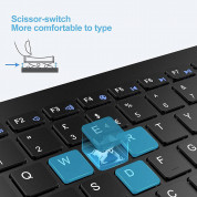 TeckNet Mini Keyboard X315 2.4G - безжична клавиатура за компютри и таблети (черен) 3