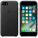 Apple iPhone Leather Case - оригинален кожен кейс (естествена кожа) за iPhone 8, iPhone 7 (черен) 5