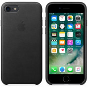 Apple iPhone Leather Case - оригинален кожен кейс (естествена кожа) за iPhone 8, iPhone 7 (черен) 2