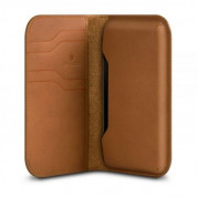 Beyzacases Natural Wallet Case - кожен калъф (естествена кожа, ръчна изработка) за iPhone SE (2020), iPhone 8, iPhone 7, iPhone 6, iPhone 6S (кафяв)