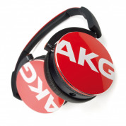 AKG Y50 On-Ear Headphones with in-line one-button universal remote / mic (red) 2