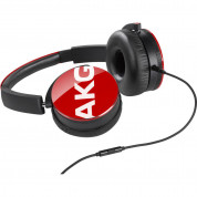AKG Y50 On-Ear - слушалки с микрофон и управление на звука за iPhone, iPad и iPod и мобилни устройства (червен) 1
