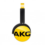 AKG Y50 On-Ear - слушалки с микрофон и управление на звука за iPhone, iPad и iPod и мобилни устройства (жълт)