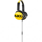 AKG Y50 On-Ear - слушалки с микрофон и управление на звука за iPhone, iPad и iPod и мобилни устройства (жълт) 1