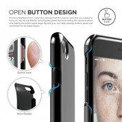 Elago S7 Slim Fit 2 Case + HD Clear Film - поликарбонатов кейс и HD покритие за iPhone 8, iPhone 7 (черен-гланц) 4