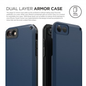 Elago Armor Case - хибриден кейс (поликарбонат + TPU) и HD покритие за iPhone SE (2022), iPhone SE (2020), iPhone 8, iPhone 7 (тъмносин) 3