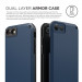Elago Armor Case - хибриден кейс (поликарбонат + TPU) и HD покритие за iPhone SE (2022), iPhone SE (2020), iPhone 8, iPhone 7 (тъмносин) 4