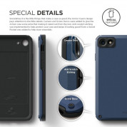 Elago Armor Case - хибриден кейс (поликарбонат + TPU) и HD покритие за iPhone SE (2022), iPhone SE (2020), iPhone 8, iPhone 7 (тъмносин) 1