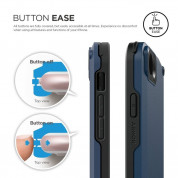 Elago Armor Case - хибриден кейс (поликарбонат + TPU) и HD покритие за iPhone SE (2022), iPhone SE (2020), iPhone 8, iPhone 7 (тъмносин) 6