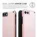 Elago Armor Case - хибриден кейс (поликарбонат + TPU) и HD покритие за iPhone SE (2022), iPhone SE (2020), iPhone 8, iPhone 7 (розов) 7