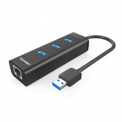 TeckNet HU043 USB 3.0 HUB Ethernet Network Adapter - USB адаптер с USB хъб и Ethernet порт
