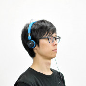 AKG Y40 High-performance foldable headphones - сгъваеми слушалки с микрофон и управление на звука за мобилни устройства (син) 5