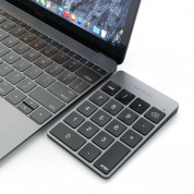 Satechi Slim Aluminum Wireless Keypad - безжична Bluetooth клавиатура с 18 бутона за MacBook (тъмносива) 5