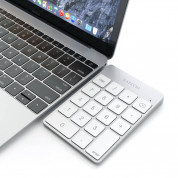 Satechi Slim Aluminum Wireless Keypad - безжична Bluetooth клавиатура с 18 бутона за MacBook (сребриста) 5