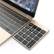 Satechi Slim Aluminum Wireless Keypad - безжична Bluetooth клавиатура с 18 бутона за MacBook (златиста) 7