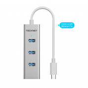 TeckNet TA400 Type-C Aluminum 4-Port USB 3.0 Hub - алуминиев USB-C  хъб с 4xUSB изхода 4