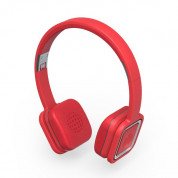 Ministry of Sound Audio On Plus Wireless Bluetooth On-Ear Foldable Headphones with Microphone (red)