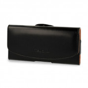 Telone Viva Hard Case Size 13 - кожен калъф с щипка за колан за мобилни телефони (черен) 3