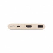Moshi USB-C Multiport Adapter - USB-C хъб за свързване от USB-C към HDMI 4K, USB-C, USB-A (златист) 3