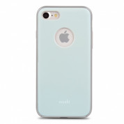 Moshi iGlaze Case - тънък удароустойчив хибриден кейс за iPhone 8, iPhone 7 (син)